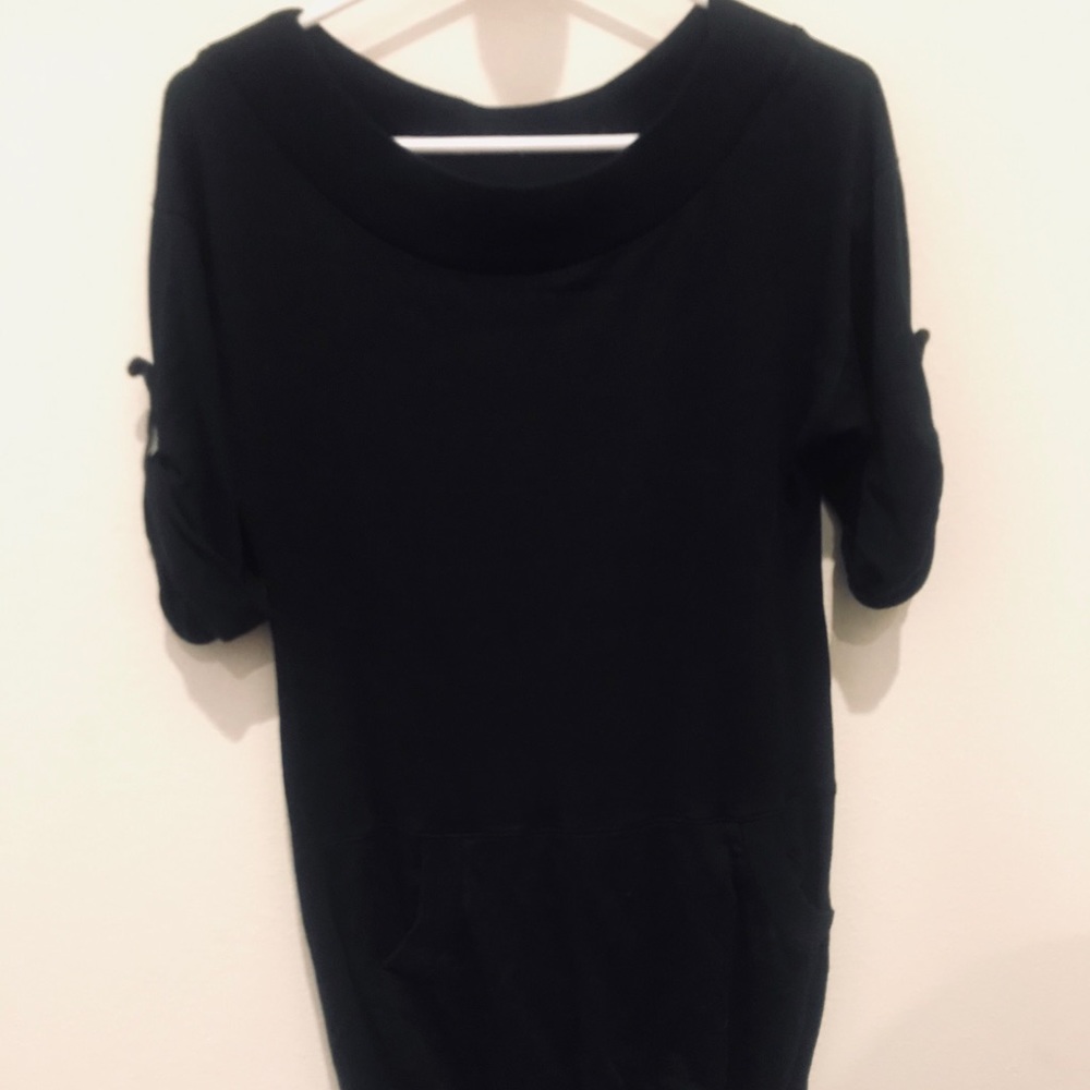 Trafaluc Zara black thin sweatshirt material dress